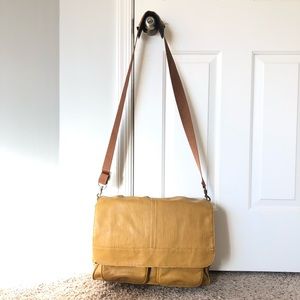 Kelly Moore camera bag in mustard yellow